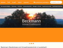 Tablet Screenshot of beckmann-baubiologie.de